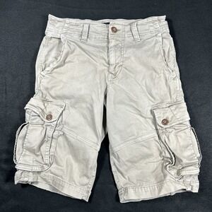 American Eagle Extreme‎ Flex Longer Length Cargo Shorts Mens 28 Khaki Mid Rise